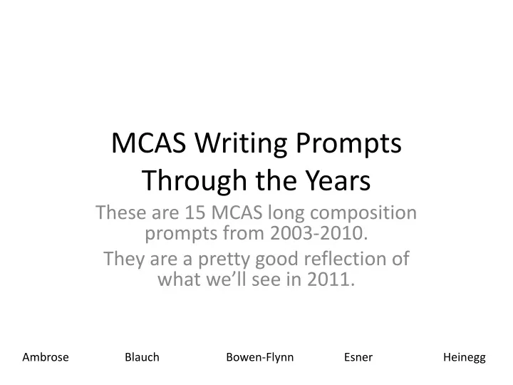 essay prompts mcas