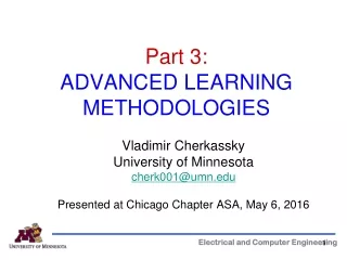 Part 3: ADVANCED LEARNING METHODOLOGIES