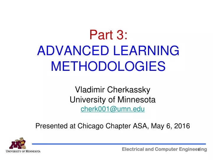 part 3 advanced learning methodologies