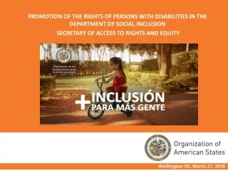 PROMOTION  OF THE RIGHTS OF PERSONS WITH DISABILITIES IN THE DEPARTMENT OF SOCIAL  INCLUSION