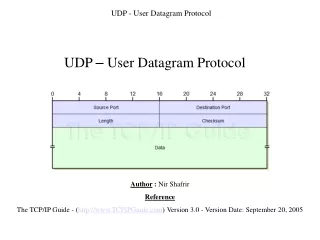 UDP - User Datagram Protocol