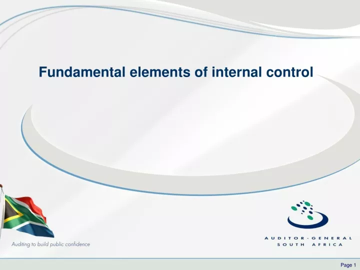 fundamental elements of internal control