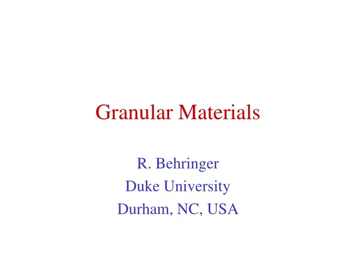 granular materials