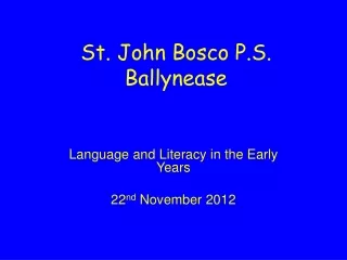 St. John Bosco P.S. Ballynease