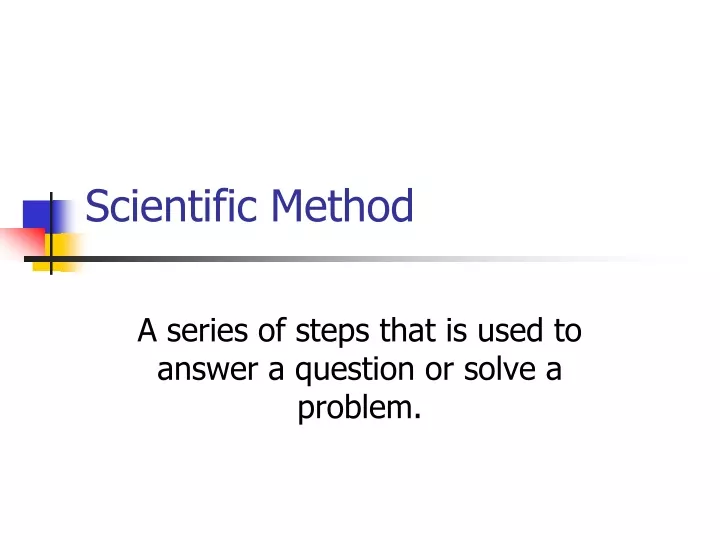 scientific method