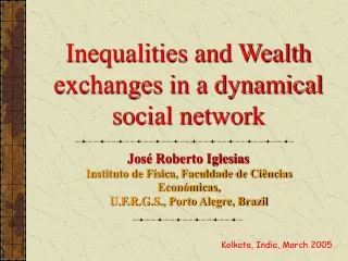 Inequalities and Wealth exchanges in a dynamical social network