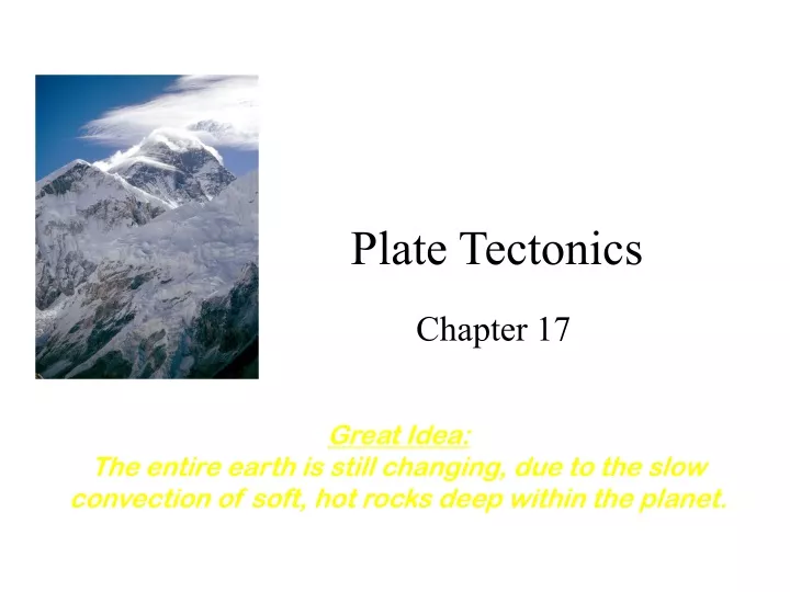 plate tectonics