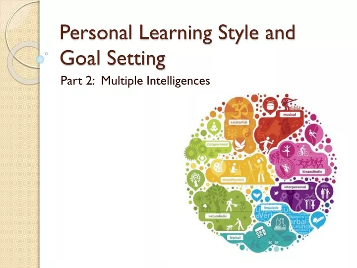personal learning style and goal setting