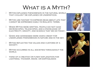 What is a Myth?