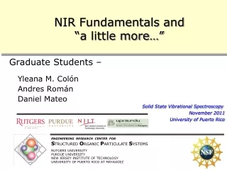 NIR Fundamentals and  “a little more…”