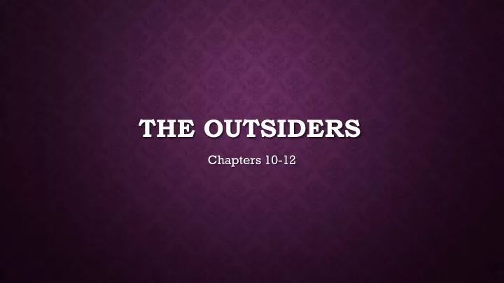 the outsiders