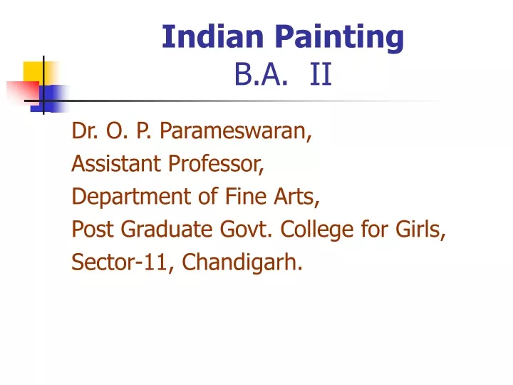 indian painting b a ii