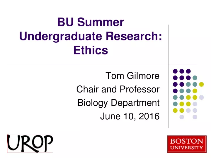 bu summer undergraduate research ethics