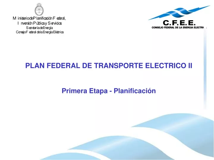 plan federal de transporte electrico ii primera