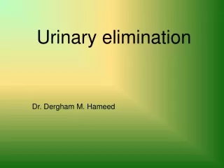 Urinary elimination