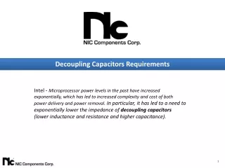 Decoupling Capacitors Requirements
