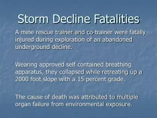 Storm Decline Fatalities