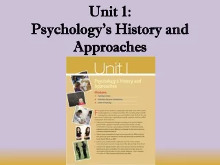 Unit 1: Psychology’s History and Approaches