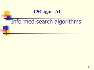 Informed search algorithms