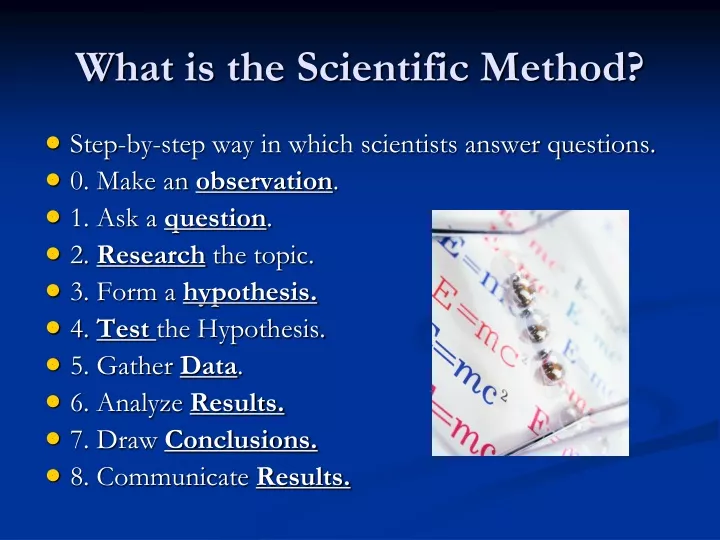 what is the scientific method