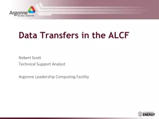 Data Transfers in the ALCF