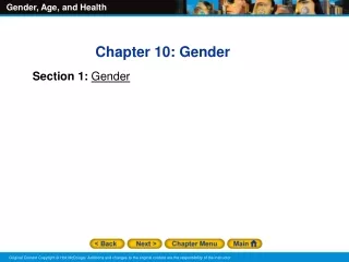 Chapter 10: Gender Section 1: Gender