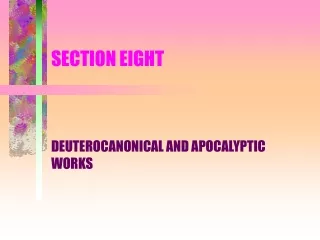 SECTION EIGHT