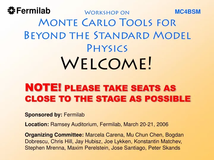 workshop on monte carlo tools for beyond the standard model physics