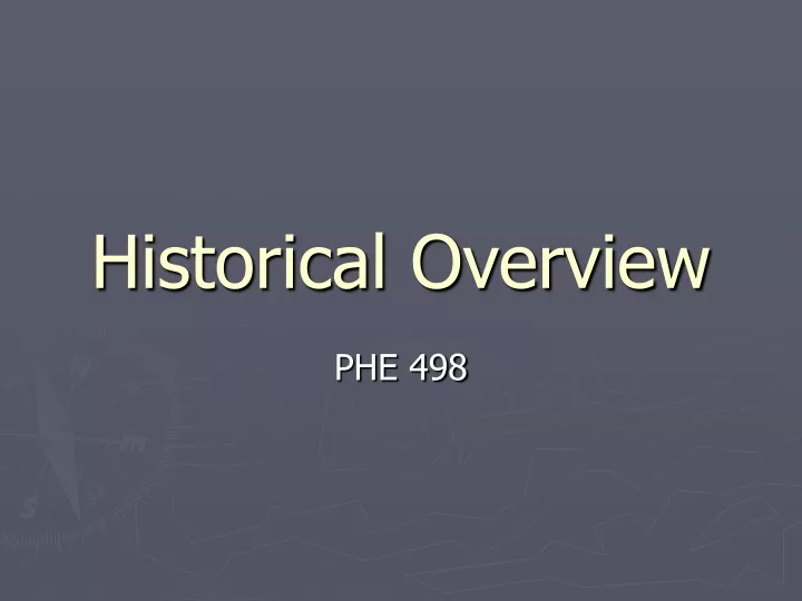 historical overview