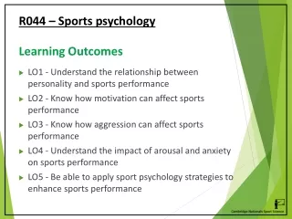 R044 –  Sports psychology