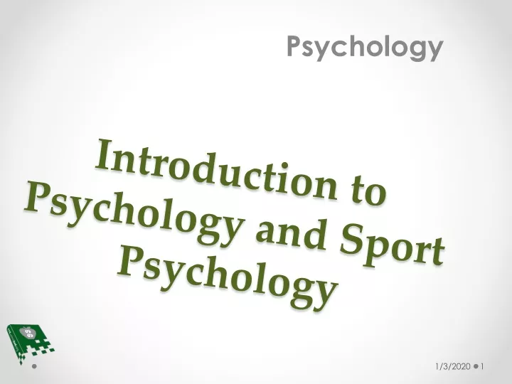 introduction to psychology and sport psychology