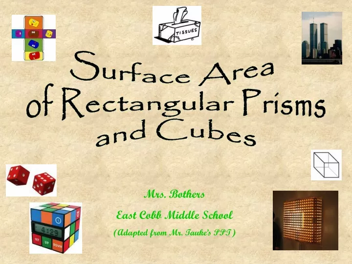 surface area of rectangular prisms and cubes