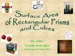 Surface Area  of Rectangular Prisms and Cubes - slide 1