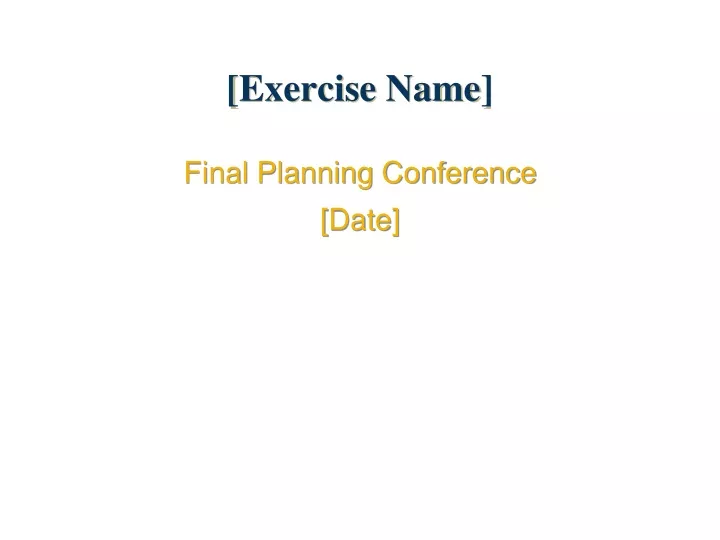 exercise name