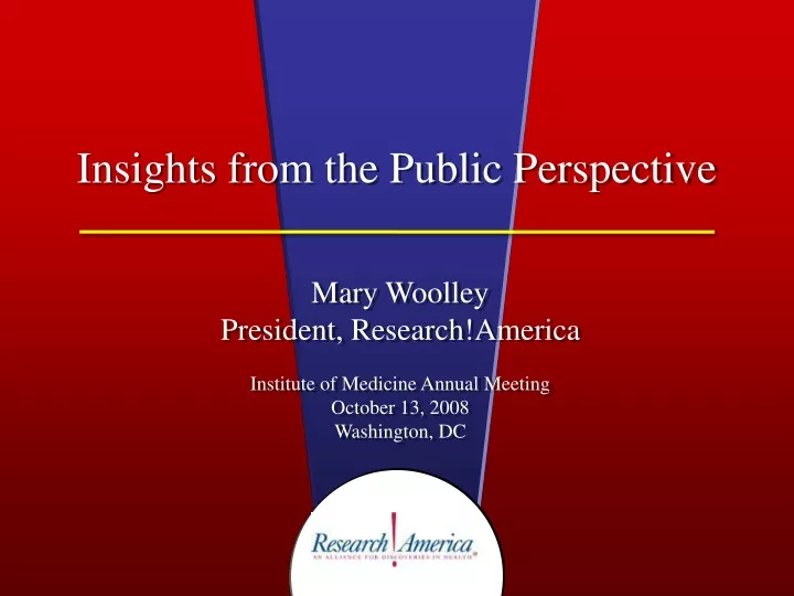 insights from the public perspective