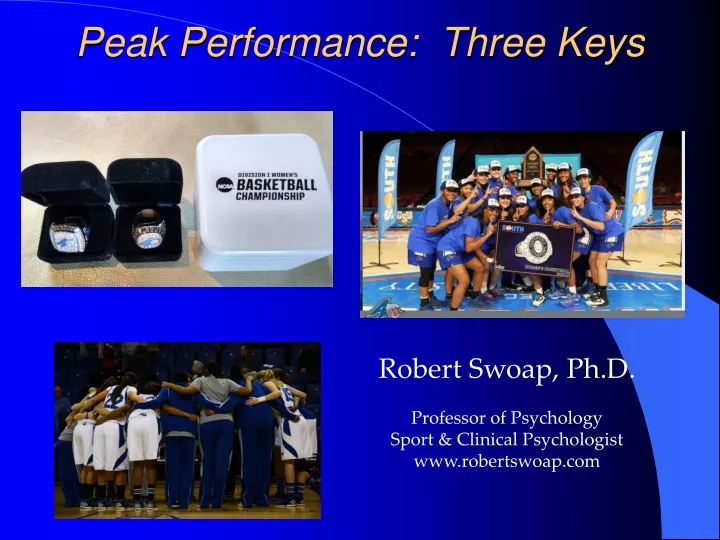 peak performance three keys