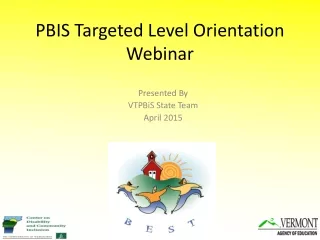PBIS Targeted Level Orientation Webinar