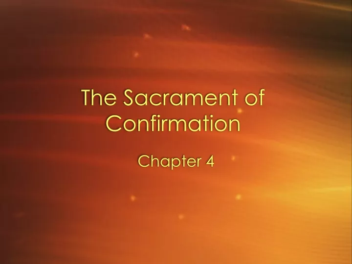 the sacrament of confirmation