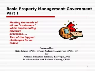 Basic Property Management-Government Part I