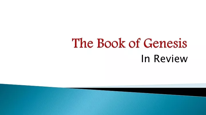 the book of genesis
