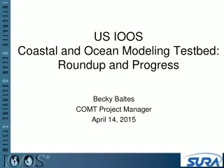 us ioos coastal and ocean modeling testbed roundup and progress