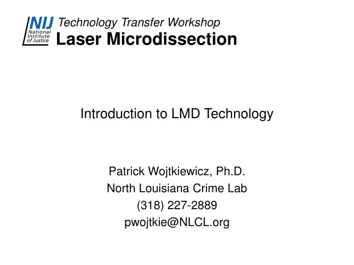 laser microdissection