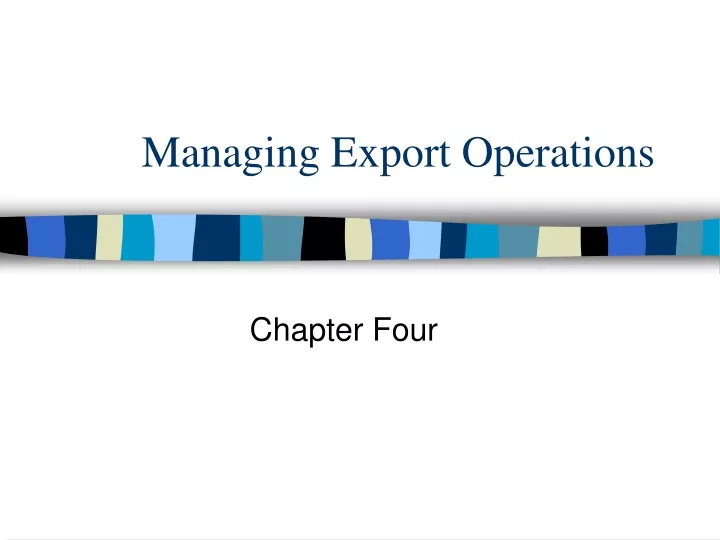 managing export operations