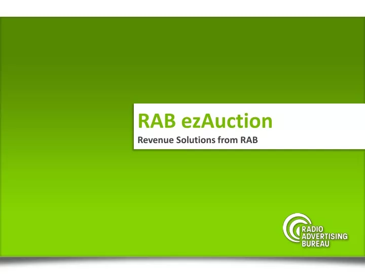 rab ezauction revenue solutions from rab