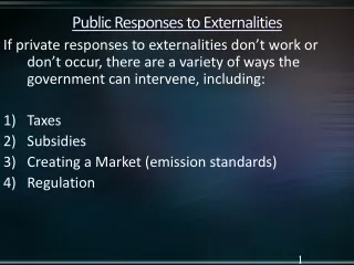 Public Responses to Externalities