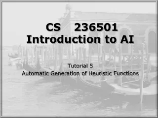 CS	236501 Introduction to AI
