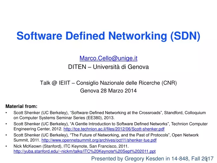 software defined networking sdn