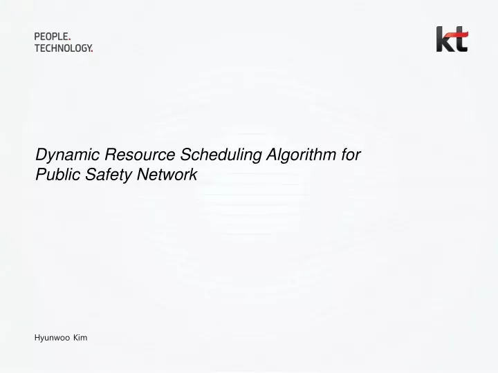 dynamic resource scheduling algorithm for public safety network