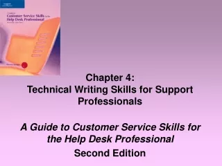 Chapter 4: Technical Writing Skills for Support Professionals