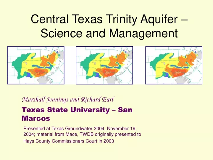 central texas trinity aquifer science and management